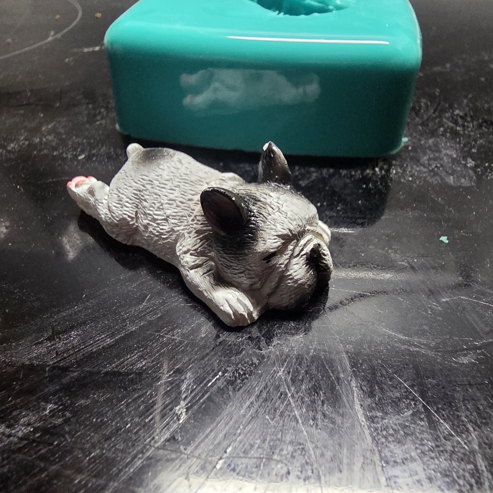 Miniature French Bulldog  Dog Mold For Baking, Resin Or Polymer Clay. Food Safe!